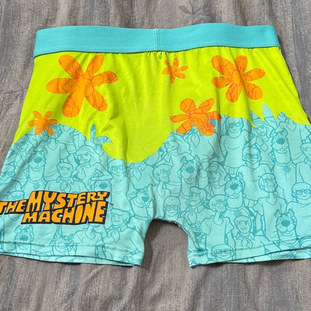 Aero Mystery Machine Scooby-Doo Boxer Briefs - Aqua & Lime. M. Used - Picture 2 of 5
